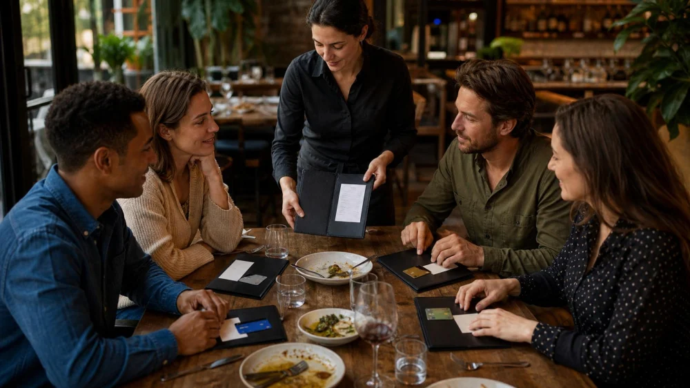 Restaurant Split Checks: Plan Cards, Items, Tax, and Tip