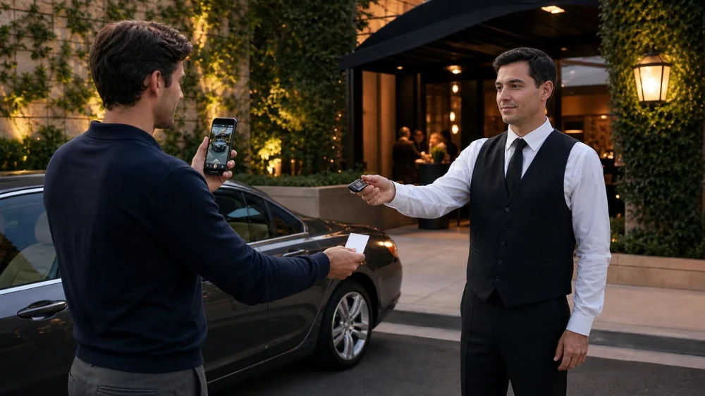 Restaurant Valet Parking: Ticket, Belongings, and Vehicle Check