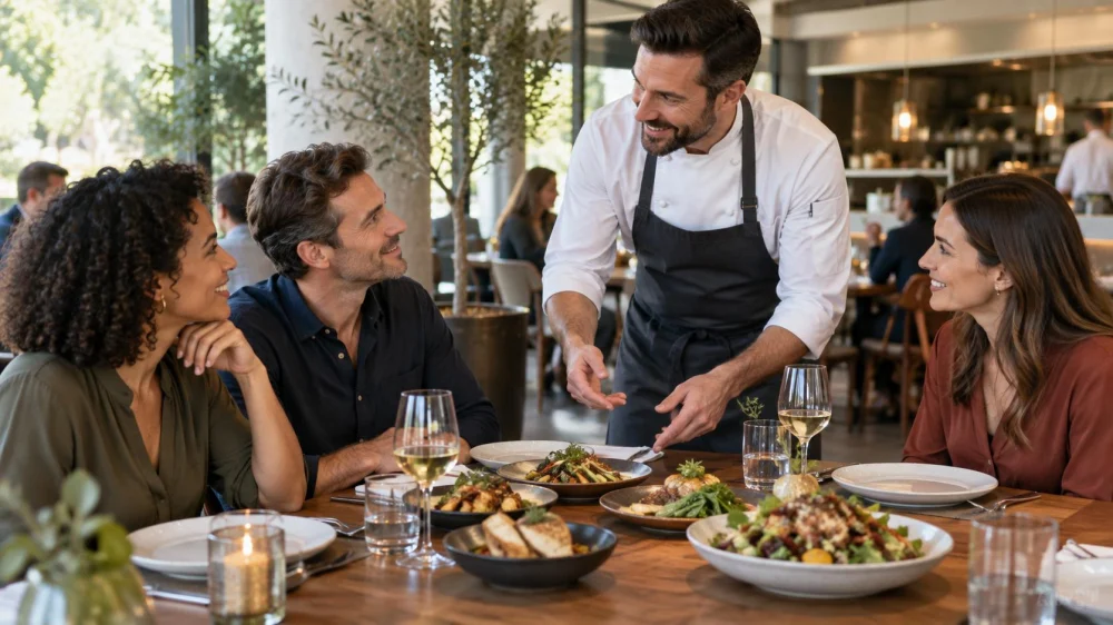 Restaurant Sharing Order: Balance Portions and Arrival Times
