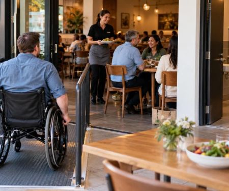 Restaurant Accessibility Call: Entrance, Seating, and Toilets