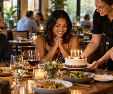 Restaurant Birthday Booking: Cake, Seating, and Timing