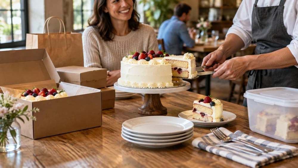 Restaurant Cake Policy: Delivery, Storage, and Cutting Fee