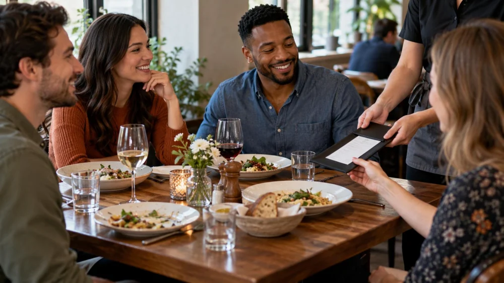 Restaurant Service Charge Check: Bill, Tips, and Group Split